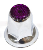 Lug Nut Covers 33mm Push-On Purple Reflector Chrome 2" Tall GG#10493 Set of 5