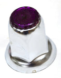 Lug Nut Covers 33mm Push-On Purple Reflector Chrome 2" Tall GG#10493 Set of 5