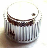 A/C Heater Control Dial Knob for 1/4" Shaft Plain Chrome Plastic UP#41078 Each