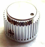A/C Heater Control Dial Knob for 1/4" Shaft Plain Chrome Plastic UP#41078 Each