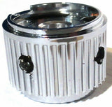 A/C Heater Control Dial Knob for 1/4" Shaft Plain Chrome Plastic UP#41078 Each