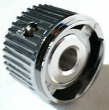 A/C Heater Control Dial Knob for 1/4" Shaft Plain Chrome Plastic UP#41078 Each