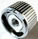 A/C Heater Control Dial Knob for 1/4" Shaft Plain Chrome Plastic UP#41078 Each
