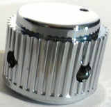 A/C Heater Control Dial Knob for 1/4" Shaft Plain Chrome Plastic UP#41078 Each