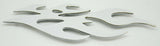 Cutout 3D Flame Accent Facing Left Chrome Plastic Tape Mount 7 5/8" UP#41088