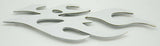 Cutout 3D Flame Accent Facing Left Chrome Plastic Tape Mount 7 5/8" UP#41088
