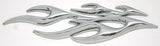 Cutout 3D Flame Accent Facing Left Chrome Plastic Tape Mount 7 5/8" UP#41088