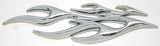 Cutout 3D Flame Accent Facing Left Chrome Plastic Tape Mount 7 5/8" UP#41088