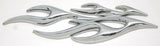Cutout 3D Flame Accent Facing Left Chrome Plastic Tape Mount 7 5/8" UP#41088
