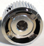 A/C Heater Control Dial Knob For 1/4" Shaft Blue Jewel Plastic UP#41152 Each