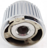 A/C Heater Control Dial Knob Clear Jewel Chrome Plastic 1/4" Shaft UP41153 Each