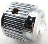 A/C Heater Control Dial Knob Clear Jewel Chrome Plastic 1/4" Shaft UP41153 Each