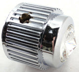 A/C Heater Control Dial Knob Clear Jewel Chrome Plastic 1/4" Shaft UP41153 Each