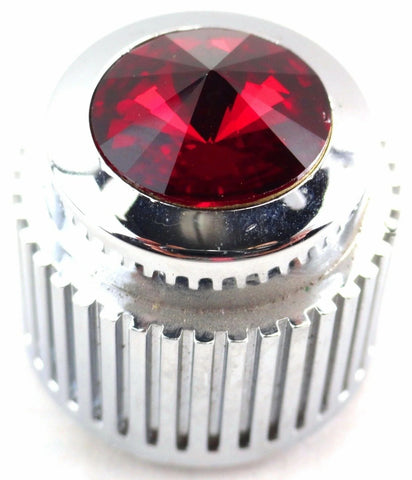 A/C Heater Control Dial Knob For 1/4" Shaft Red Jewel Plastic UP#41156 Each
