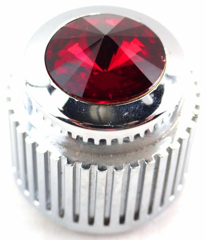 A/C Heater Control Dial Knob For 1/4" Shaft Red Jewel Plastic UP#41156 Each