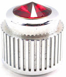 A/C Heater Control Dial Knob For 1/4" Shaft Red Jewel Plastic UP#41156 Each