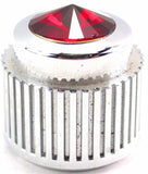 A/C Heater Control Dial Knob For 1/4" Shaft Red Jewel Plastic UP#41156 Each
