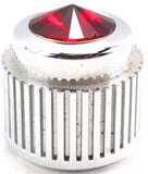 A/C Heater Control Dial Knob For 1/4" Shaft Red Jewel Plastic UP#41156 Each
