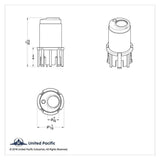 A/C Heater Knob HVAC for Kenworth 2006-2018 Blue Jewel Plastic UP#41192 Each