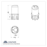 A/C Heater Knob HVAC for Kenworth 2006-2018 Blue Jewel Plastic UP#41192 Each
