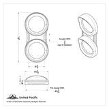 Gauge Cover Dual Vertical for Peterbilt 2006-2018 Various Model Plastic UP#41298