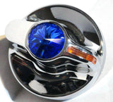 A/C Heater Knob Blue Jewel Amber Indicator Fits Kenworth 2002-05 Plastc UP41316