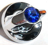 A/C Heater Knob Blue Jewel Amber Indicator Fits Kenworth 2002-05 Plastc UP41316