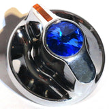 A/C Heater Knob Blue Jewel Amber Indicator Fits Kenworth 2002-05 Plastc UP41316