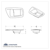Interior Door Handle Trim Set for Kenworth 2006 & Newer Plastic UP#41411