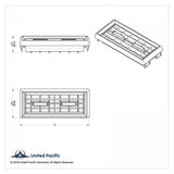 A/C Heater Vent for Kenworth Sleeper Berth Plastic w/Frame 7"x 2-15/16 UP#41427