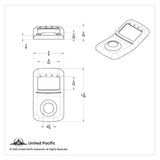 Rocker Switch Face Trim for Peterbilt Blue Jewel Chrome Plastic UP#41703-3 Pack