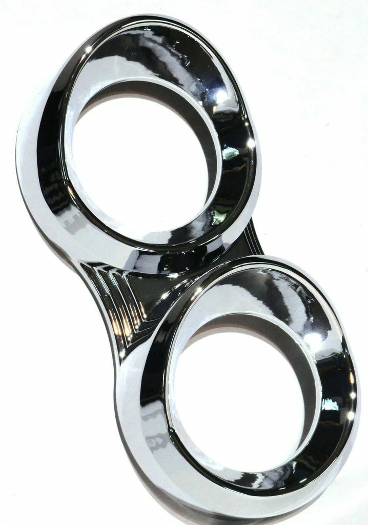 gauge cover dual small vertical visor chrome plastic for Peterbilt 1987-2005