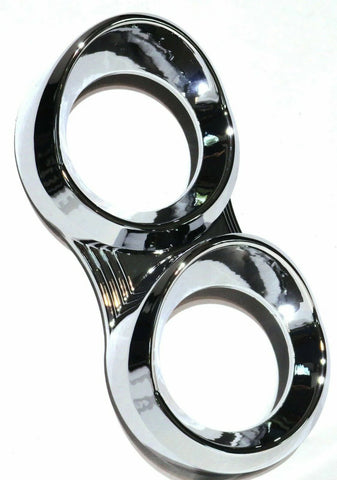 gauge cover dual small vertical visor chrome plastic for Peterbilt 1987-2005