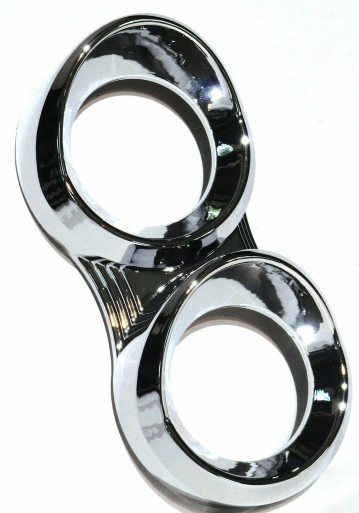 gauge cover dual small vertical visor chrome plastic for Peterbilt 1987-2005