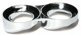 gauge cover dual small vertical visor chrome plastic for Peterbilt 1987-2005