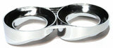 gauge cover dual small vertical visor chrome plastic for Peterbilt 1987-2005