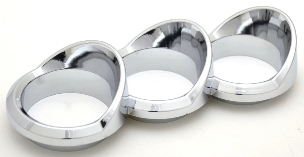 Trio Gauge Cover for 579 Peterbilt 2010-16 Left Vertical Chrome Plastic UP#41754