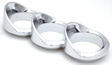 Trio Gauge Cover for 579 Peterbilt 2010-16 Left Vertical Chrome Plastic UP#41754