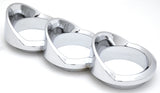 Trio Gauge Cover for 579 Peterbilt 2010-16 Left Vertical Chrome Plastic UP#41754