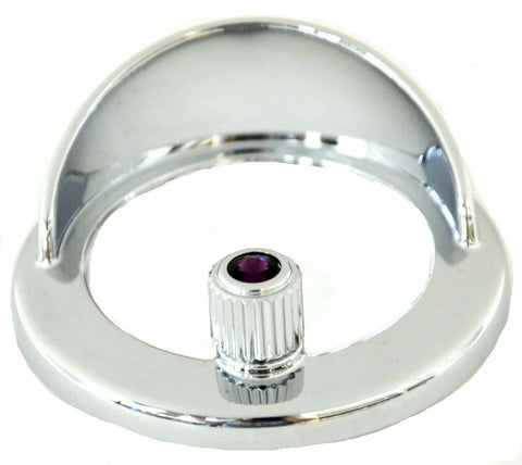 Clock Bezel w/Visor for Freightliner Century Purple Jewel 2 7/16" UP#41928