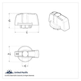 A/C Heater Knob for 2005-2010 Freightliner Century Clear Jewel UP#42024-Set of 3