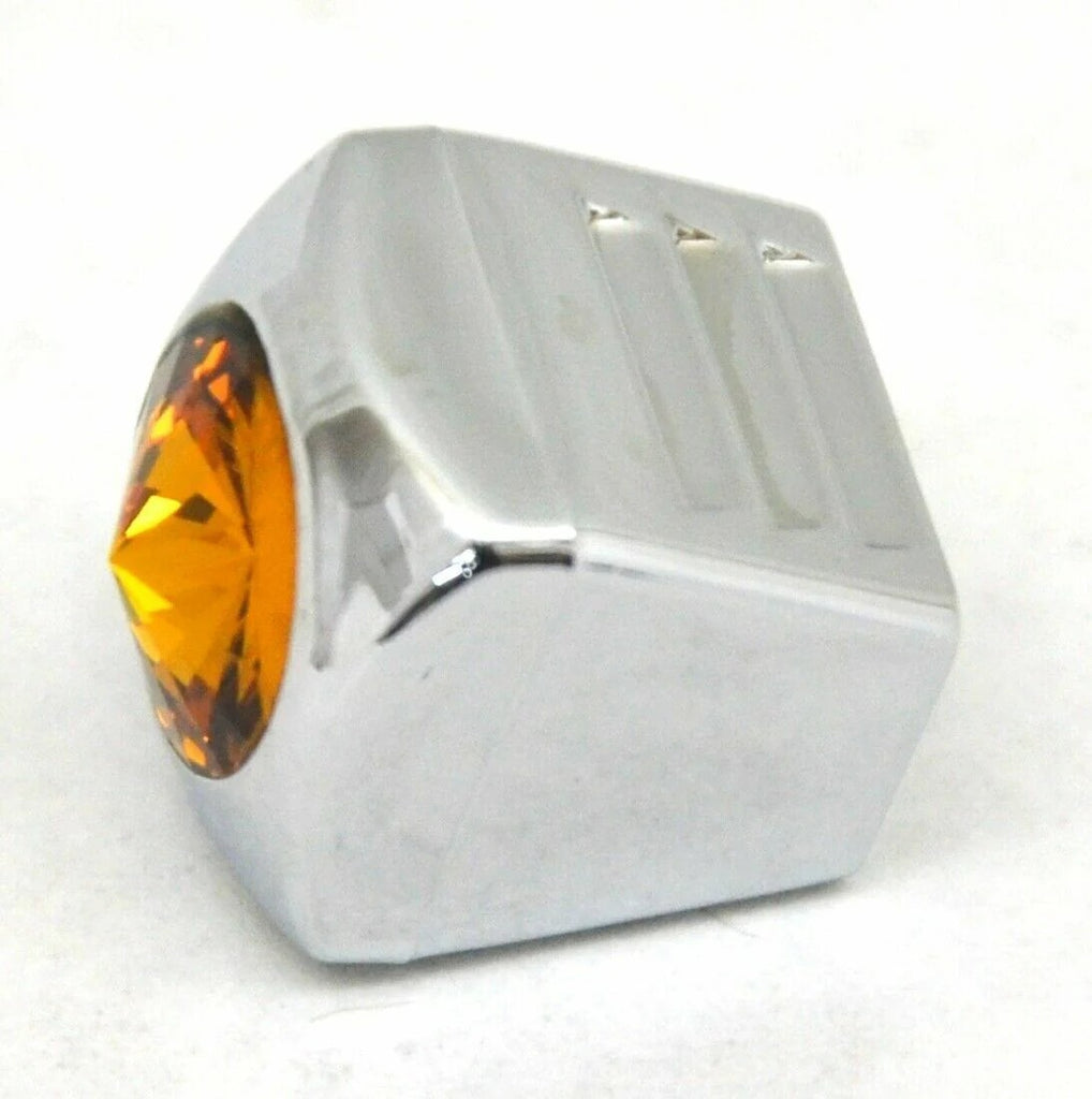 A/C Heater Slider Knobs HVAC Amber Jewel Ch Plastic 3/4" Tall UP#42030 Set of 3