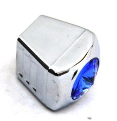A/C Heater Slider Knobs Universal Fit Blue Jewel Plastic UP#42031 Set of 3