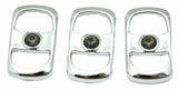 UP Rocker Switch Covers for Freightliner Smoke/Gray Jewel Plstic #42055 Set of 3