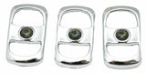 UP Rocker Switch Covers for Freightliner Smoke/Gray Jewel Plstic #42055 Set of 3