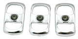 UP Rocker Switch Covers for Freightliner Smoke/Gray Jewel Plstic #42055 Set of 3