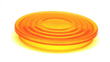 HTS Dome Light Lens for Peterbilt 2000-05 Round 1 9/16 Amber Plastic #4334A Pair