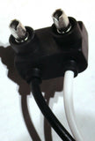 HTS Marker Clearance Light Pigtail 2 Prong Straight Molded Plug 12" #4440 Pair