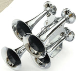 Train Air Horn 155 Decibels 4 Trumpet Chrome 120 PSI Max UP#46130