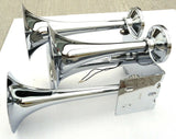 Train Air Horn 155 Decibels 4 Trumpet Chrome 120 PSI Max UP#46130